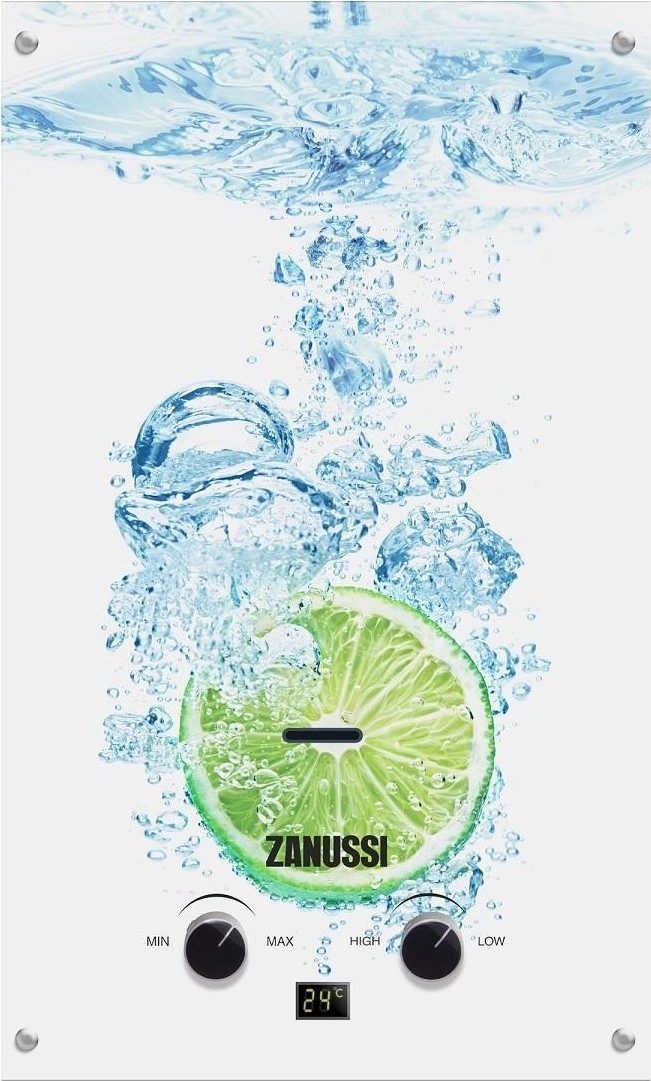 Колонка газовая Zanussi GWH 10 Fonte Glass Lime-image-1