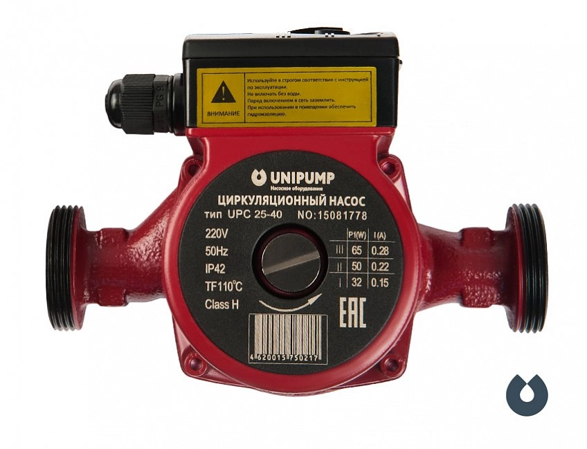 Насос циркуляционый UNIPUMP UPC 25-60 180 с гайками 514204