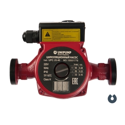 Насос циркуляционый UNIPUMP UPC 25-40 180 с гайками 514203