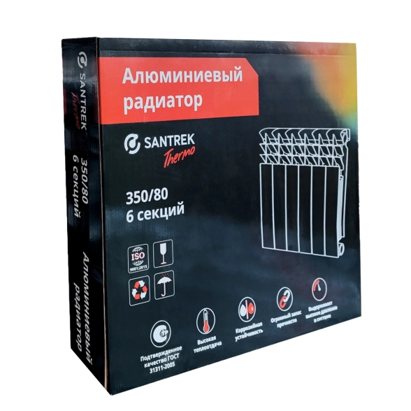 Радиатор ал.Santrek Thermo 350х80 8сек-image-2