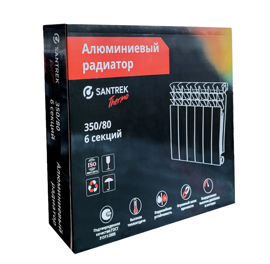Радиатор ал.Santrek Thermo 350х80 8сек-image-2