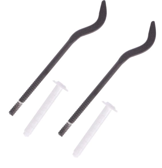 Комплект плоских кронштейнов с/д 7,2*170мм черные