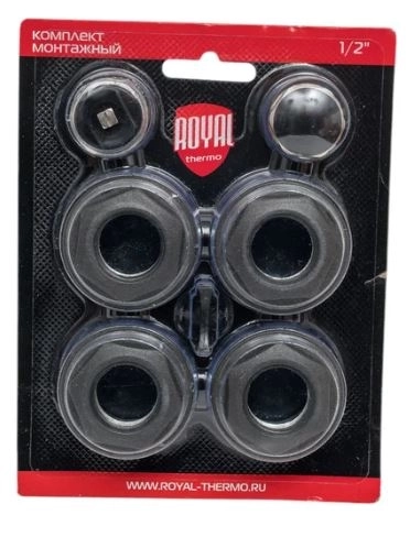 Комплект монтажный Royal Thermo 1"х1/2" черный