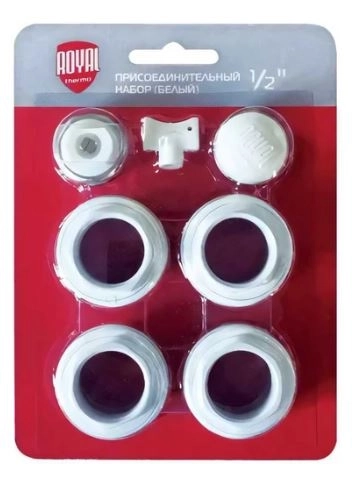 Комплект монтажный Royal Thermo 1"х1/2" белый
