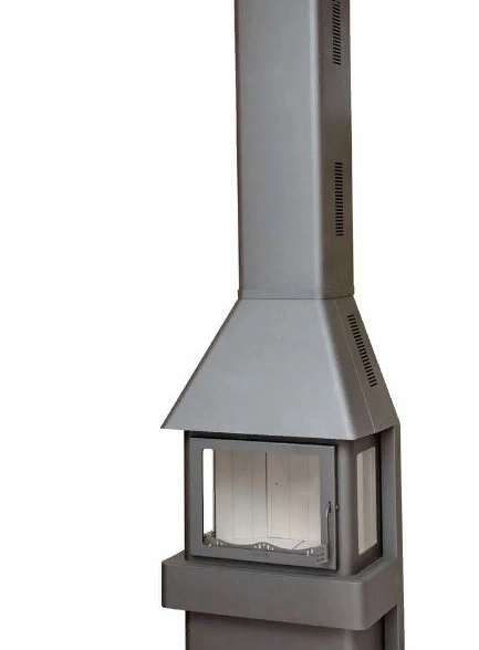 Камин Бавария ТРИ СТЕКЛА графит