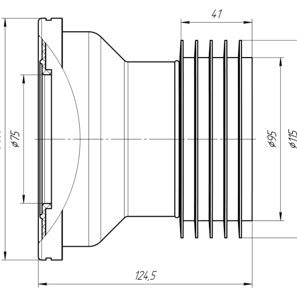 Труба фановая Ани 110 W1218 прямая-image-1