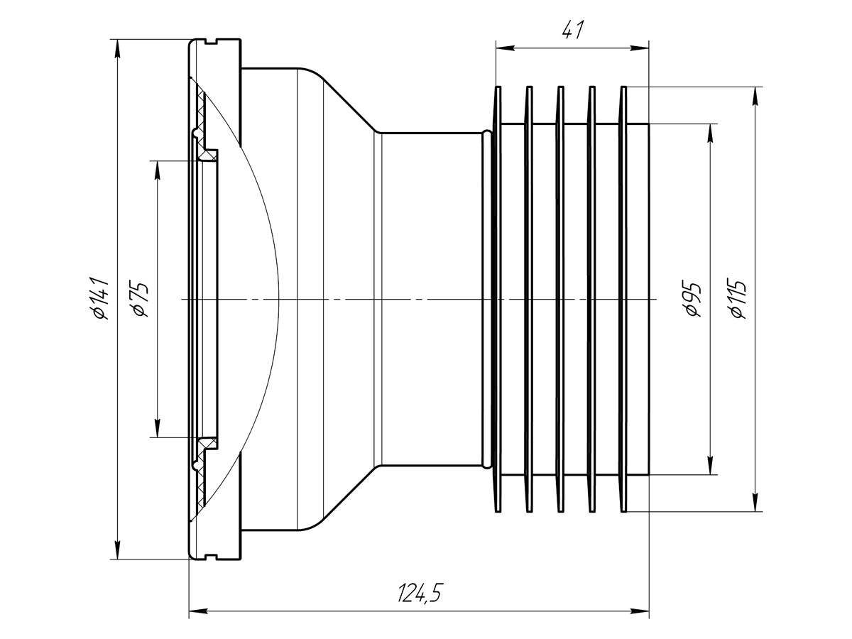 Труба фановая Ани 110 W1218 прямая-image-1