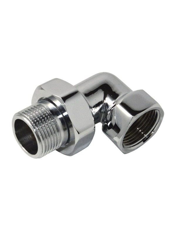 Американка угловая для полотенцесушителя 3/4" хром