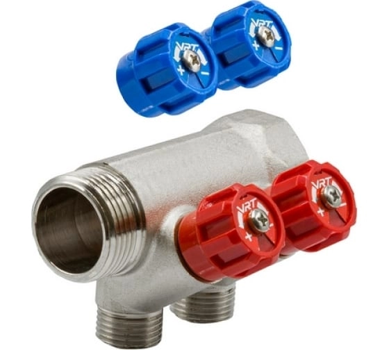 Коллектор 1''x1/2'' с/рег вент VRT (2 вых)