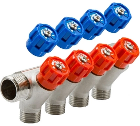 Коллектор 3/4''x1/2'' с/рег вент VRT (4 вых)