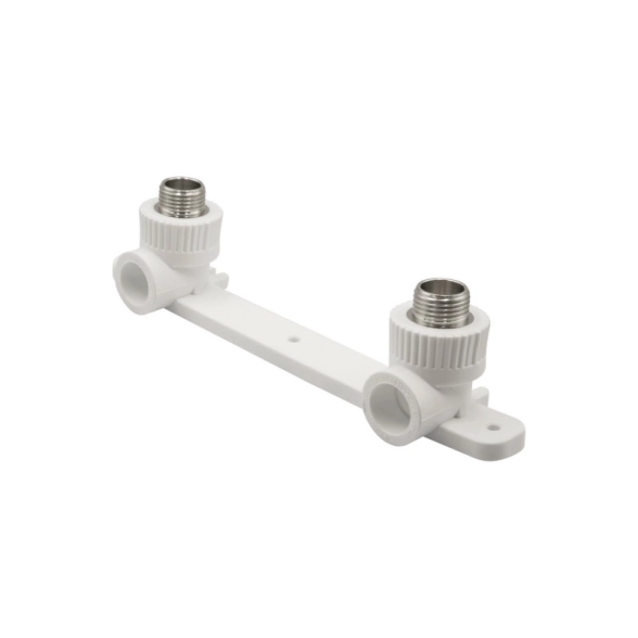 Планка PP-R комб 20х1/2 нар c/кр VRT белый