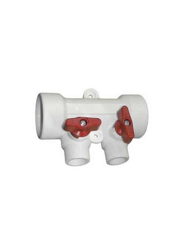 Коллектор PP-R 40*20 c кранами 3вых