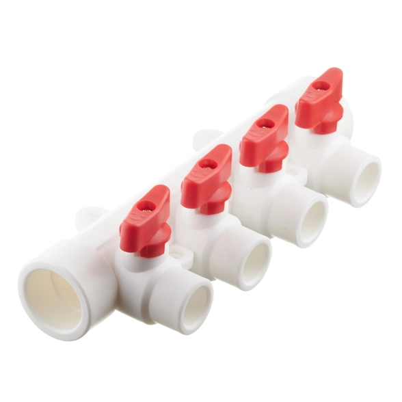 Коллектор PP-R 32*20 c кранами 4вых