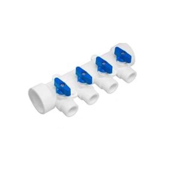 Коллектор PP-R 40*20 c кранами 4вых