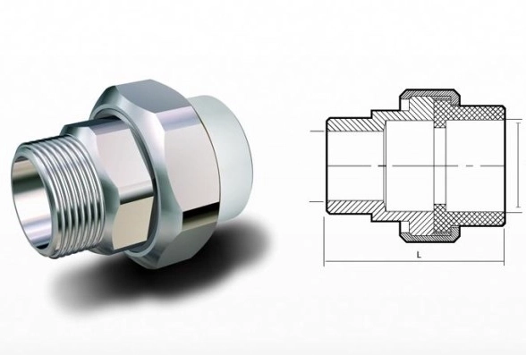 Муфта PP-R комб 20х1/2" разъем.нар белый VRT