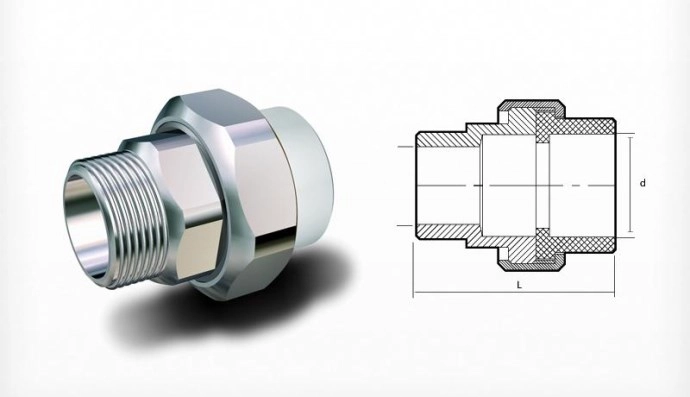 Муфта PP-R комб 20х1/2" разъем.нар белый VRT