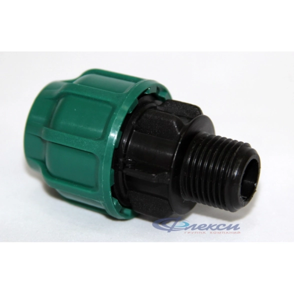 Муфта перех.ПЭ н/р 32х1" обж.POELSAN GREEN