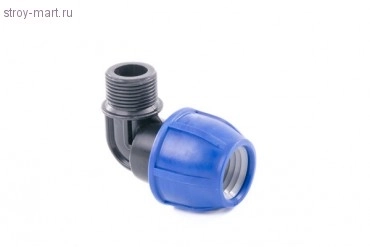 Отвод ПЭ 20х3/4 н/р обж.POELSAN NEW BLUE