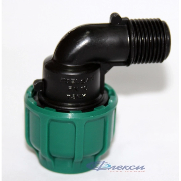 Отвод ПЭ 25х3/4 н/р обж.POELSAN GREEN