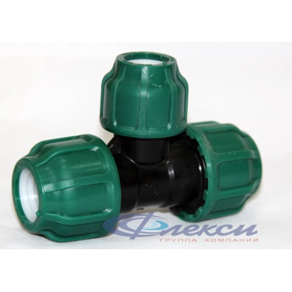 Тройник ПЭ перех.32х25х32 обж.POELSAN GREEN