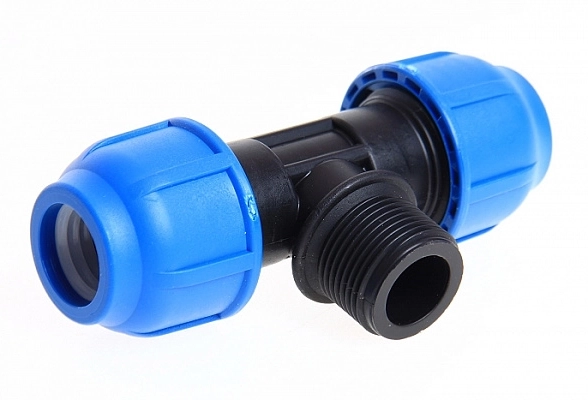 Тройник ПЭ н/р 20х1/2"х20 обж.POELSAN NEW BLUE