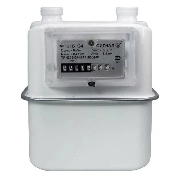 Счетчик газа СГБ G-4 Сигнал G 3/4 прав.-10