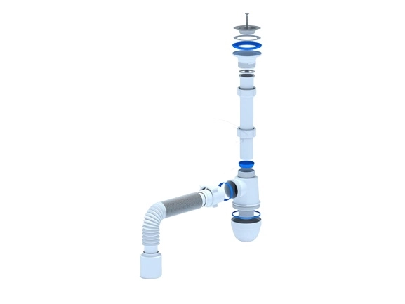 Сифон 1 1/4"х40 Ani c гофрой 40х50 С1010-image-1