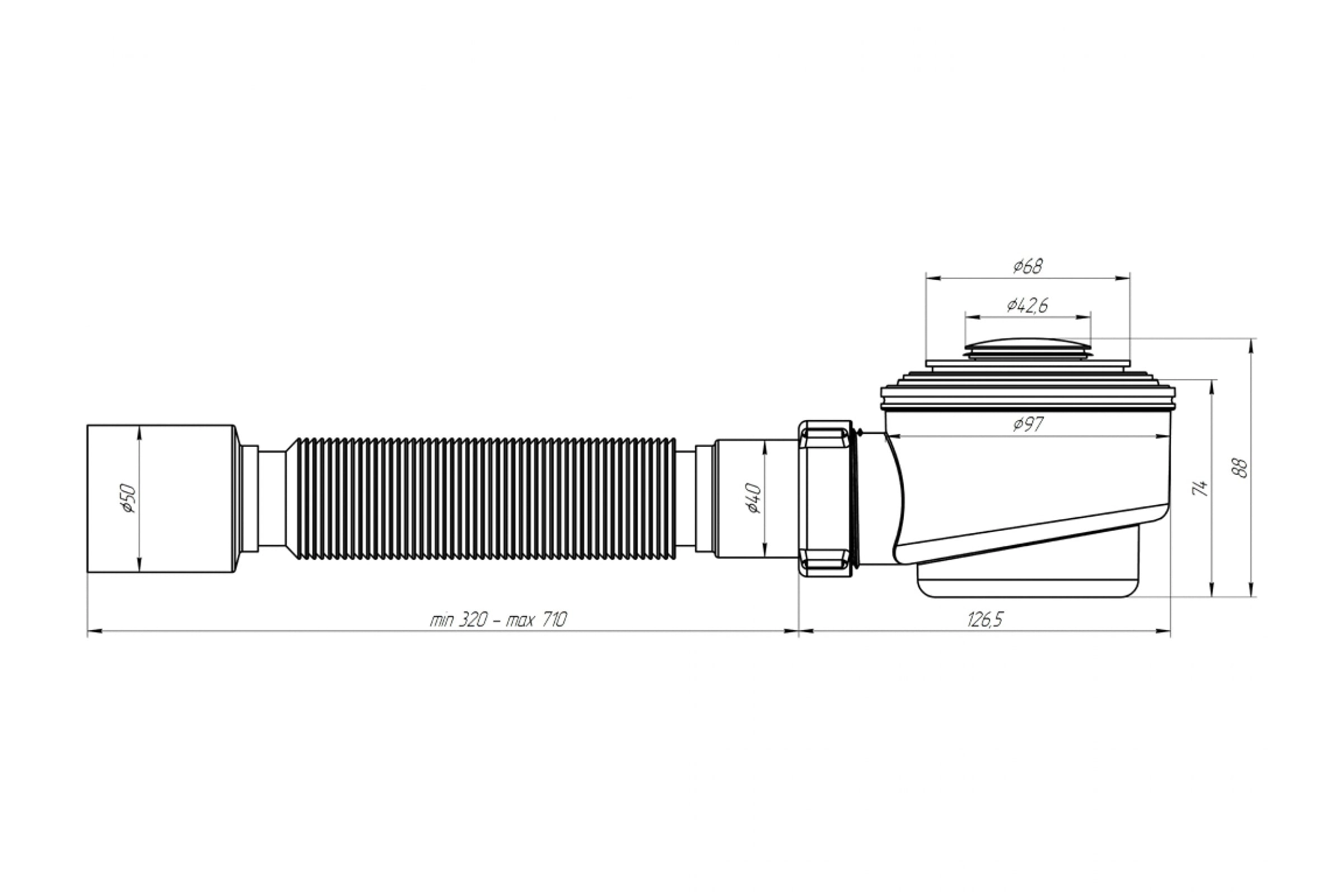 Сифон д/ДП Click-Clack E415CLS 50*40-image-2