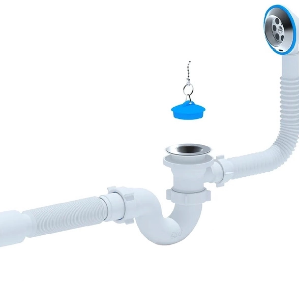 Сифон для ванн Ани 1 1/2" 40 40х50 гф.E155