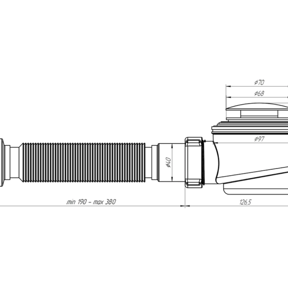 Сифон для душевого поддона АНИ ПЛАСТ E415CLGS 1 1/2"x50 мм «клик-клак»-image-1