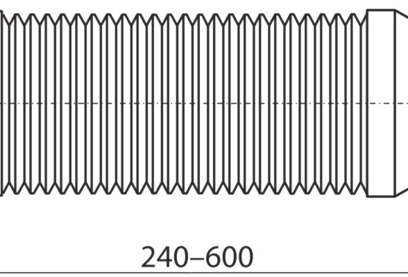 Гофра для унитаза AlcaPlast A97 280/550 мм-image-1