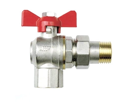 Кран вода угловой 3/4" бабочка американка JIF(361)