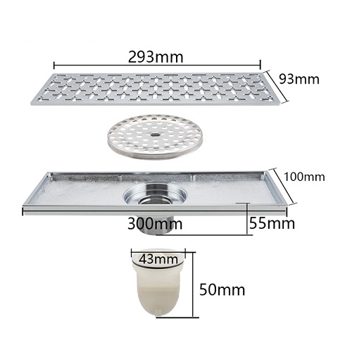 Трап верт.50 GAPPO 100х300 G83050 хром