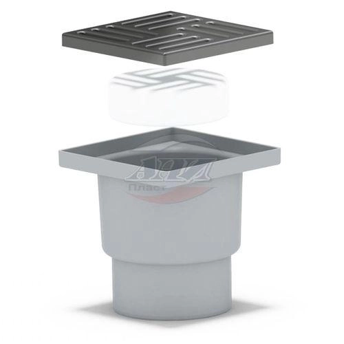 Трап АНИ пласт 110 верт.150*150 реш.нерж ТА1212