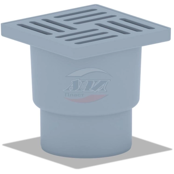 Трап Ани пласт 110 вертикальный 150x150 TQ1210 сухой затвор, нерегулируемый, решетка пластиковая