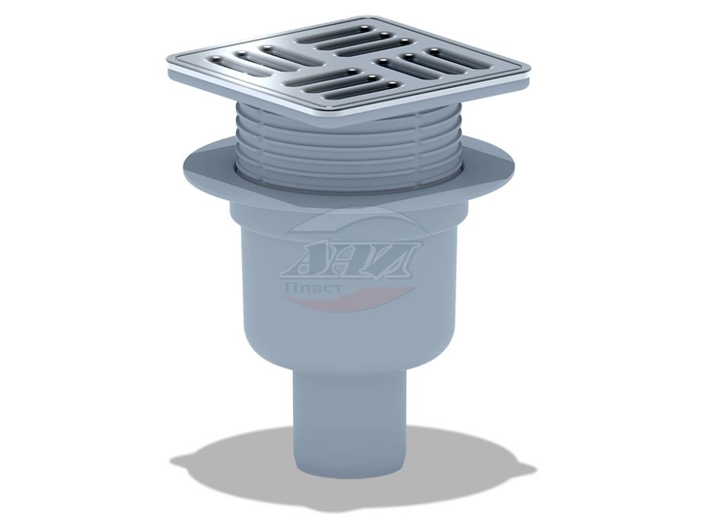 Трап Ани пласт 50 вертикальный 120x120 TQ5714M сухой затвор, регулируемый, решетка нержавеющая