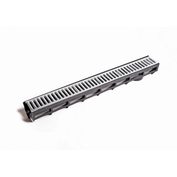 Лоток AQUA-TOP DN90 H100 A15 1000x135x100 оцинкованная решетка 1091м