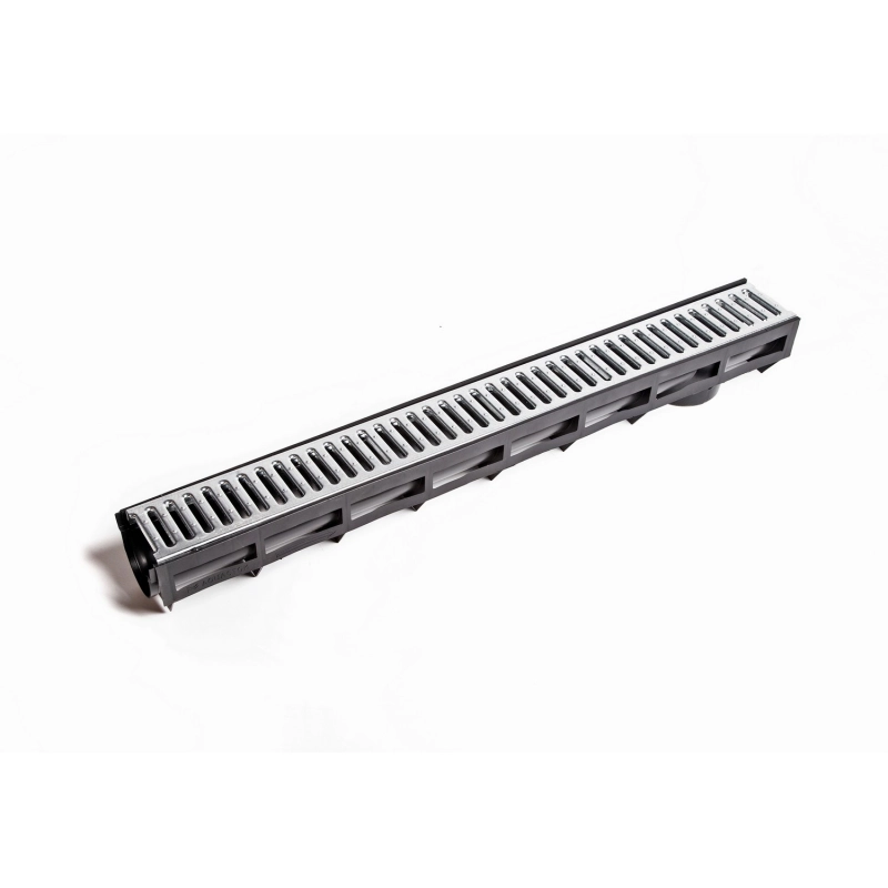 Лоток AQUA-TOP DN90 H100 A15 1000x135x100 оцинкованная решетка 1091м