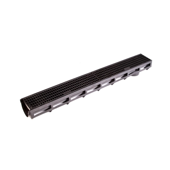 Лоток AQUA-TOP DN90 H100 A15 1000x135x100 пластиковая решетка 1092
