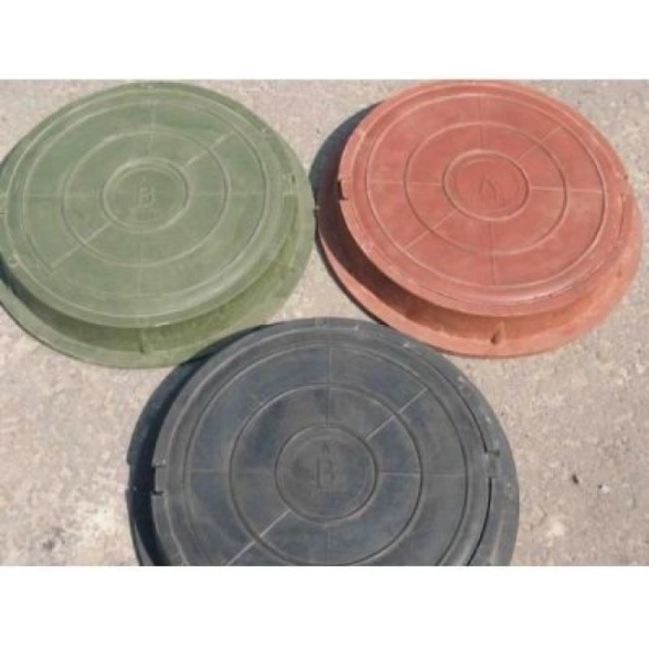 Люк канализ.полим/круг 758х60мм 15кН зеленый