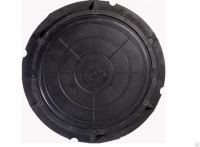 Люк канализ.полим/круг 758х60мм 15кН черный