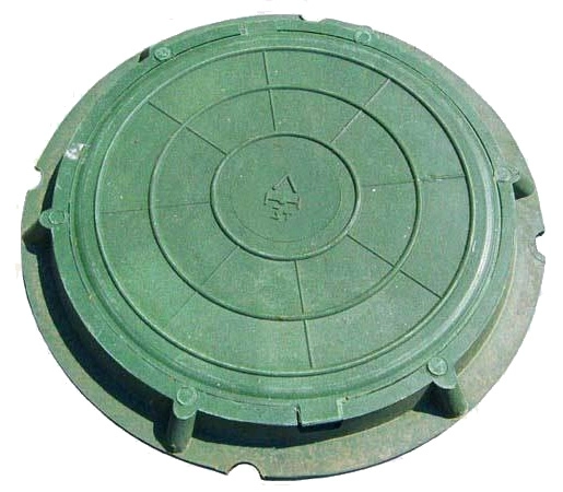 Люк канализ.полим/круг 758х60мм 30кН зеленый
