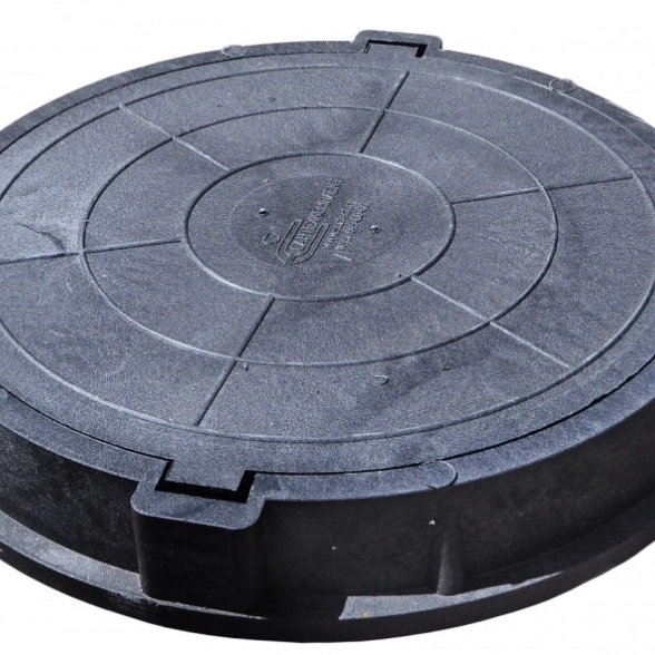 Люк канализ.полим/круг 758х60мм 30кН черный