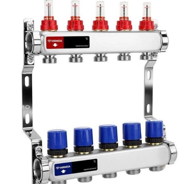 Группа коллекторная VARMEGA VM15105 BP 1" 5конт.3/4"EK