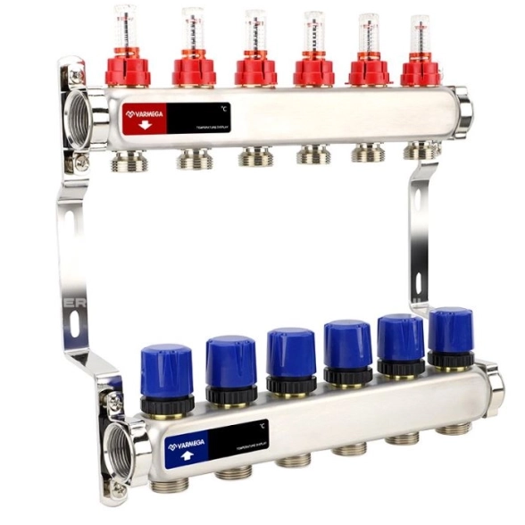 Группа коллекторная VARMEGA VM15106 BP 1" 6конт.3/4"EK