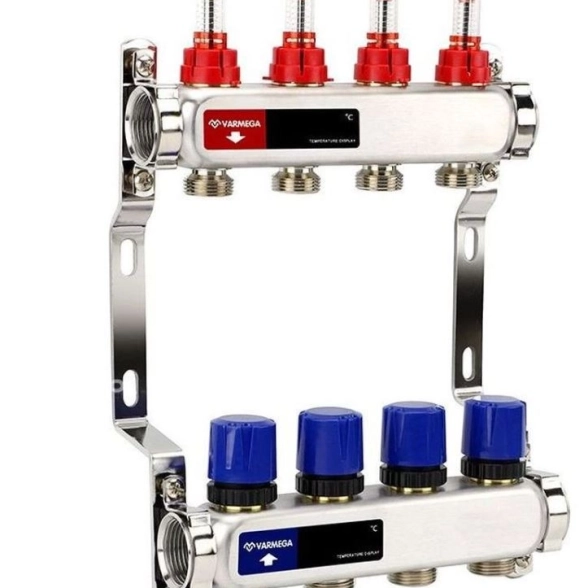 Группа коллекторная VARMEGA VM15104 BP 1" 4конт.3/4"EK