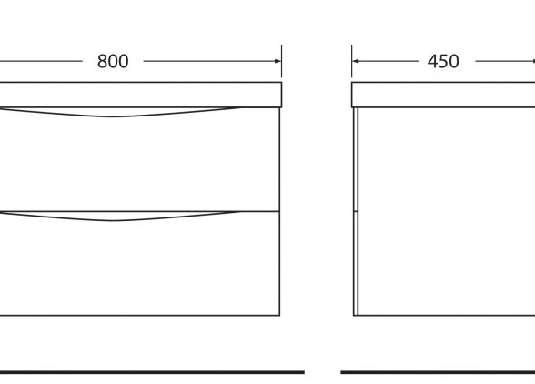 Тумба Марино/Marino Бьянко лучидо подвес 2ящ 800x450x500-image-1