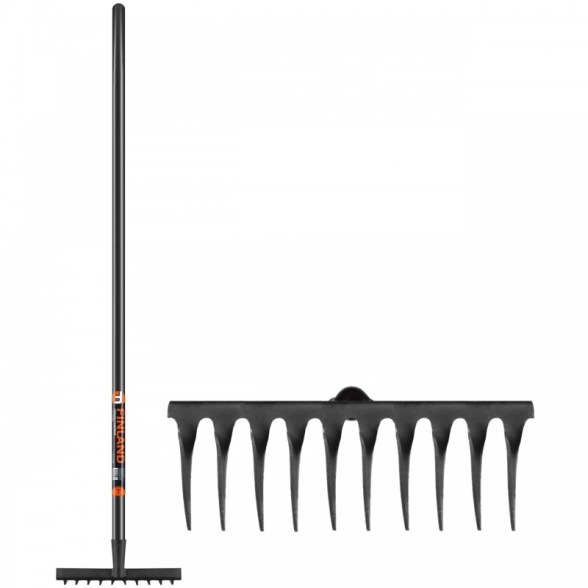Грабли Finland с черн.черенком 10зуб. 1704-Ч
