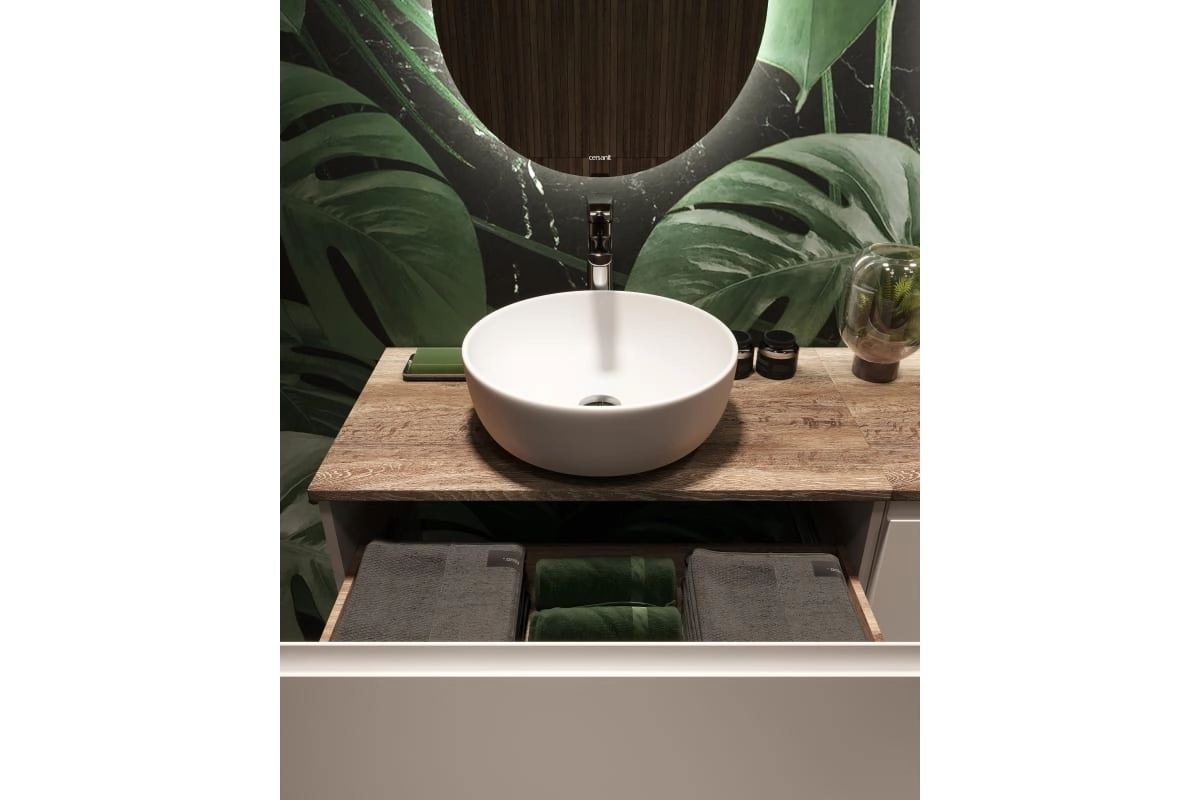 Столешница Wood керамогранит Spirit 80x45x2 орех мат.-image-1