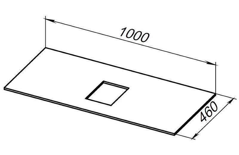 Столешница Infinity 100 1.21012.Graphite structure 274523-image-1